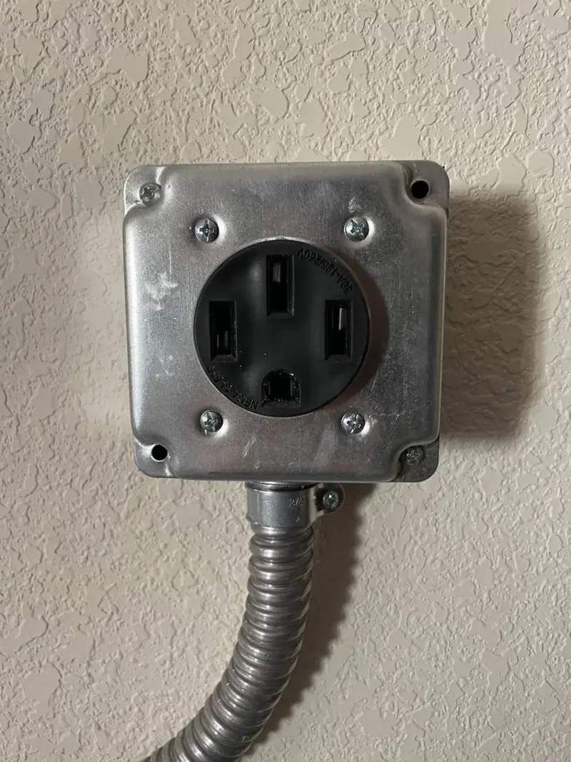 NEMA 14-50 outlet installed for Smart Home Electrical in Roswell